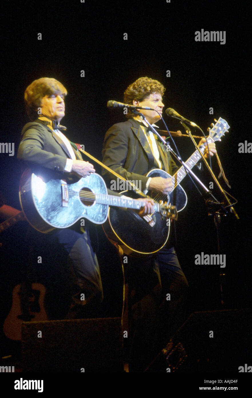 The Everly Brothers in concert in 1985 Stock Photo