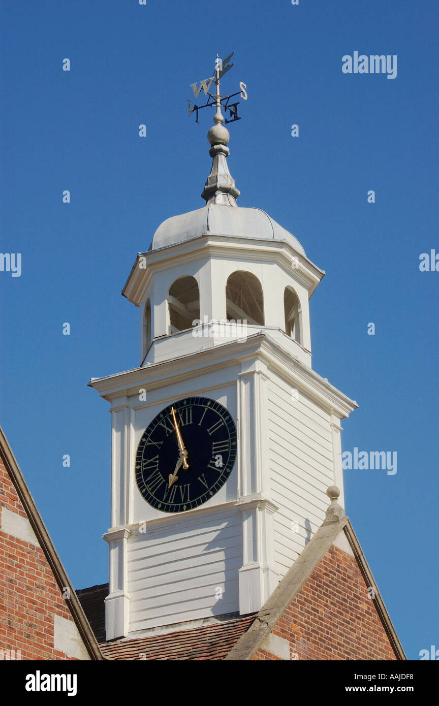 Clock tower on church of King Charles the Martyr in Tunbridge Wells Kent England ca 1678 Stock Photo