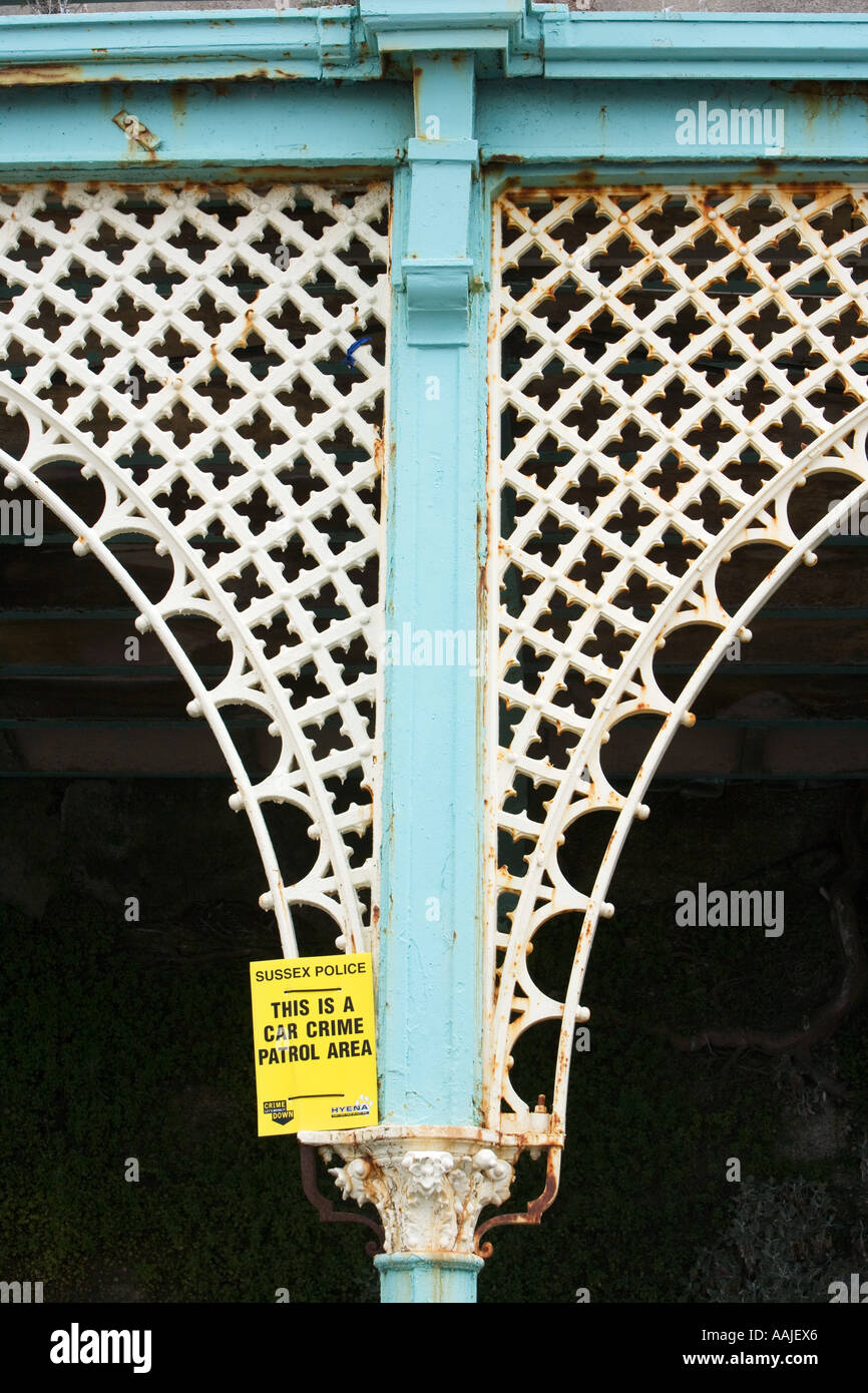 Attached to iron railings hi-res stock photography and images - Alamy