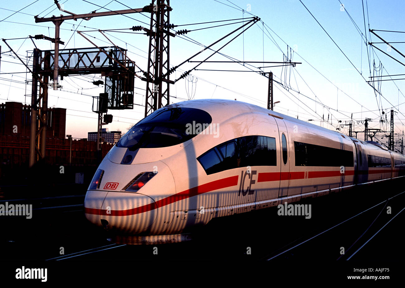 German Railways high speed express passenger train, Cologne, North ...