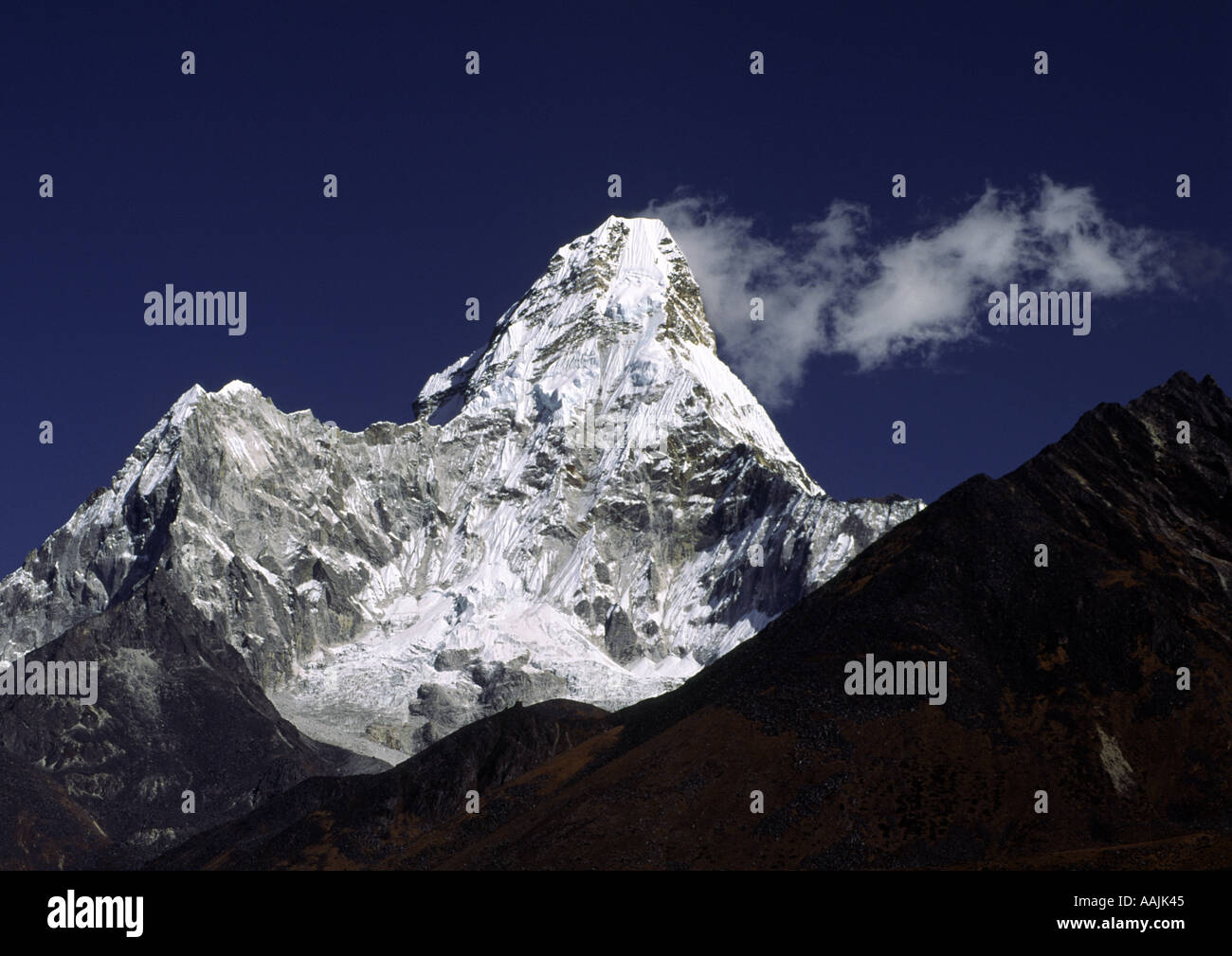 Ama Dablam Khumbu Himal Nepal Stock Photo