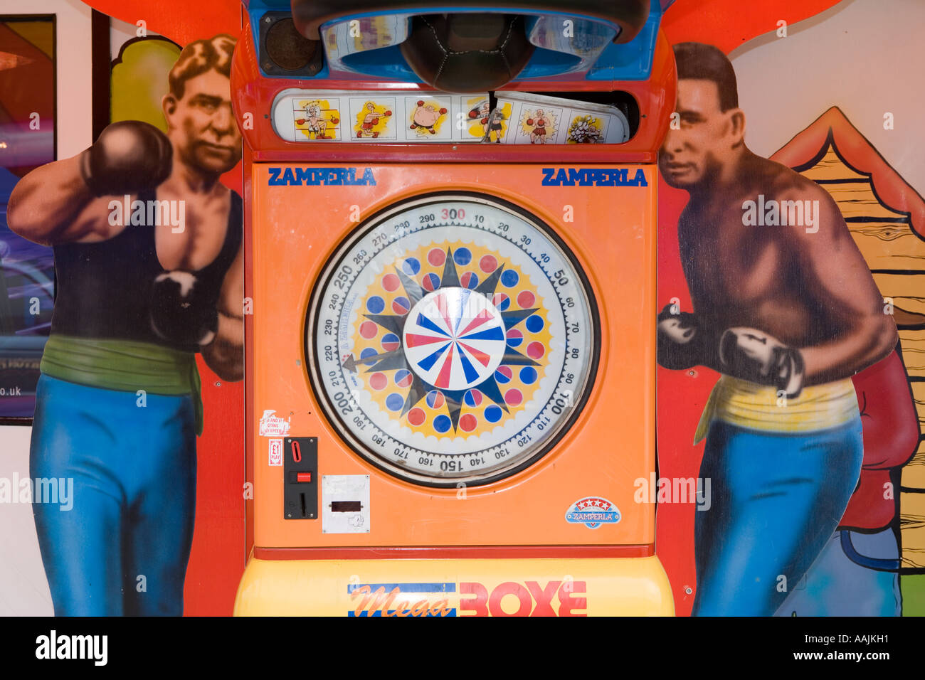 Fairground punch bag machine Stock Photo Alamy