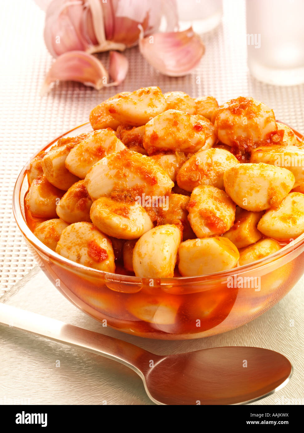 MARINATED GARLIC CLOVES Stock Photo Alamy