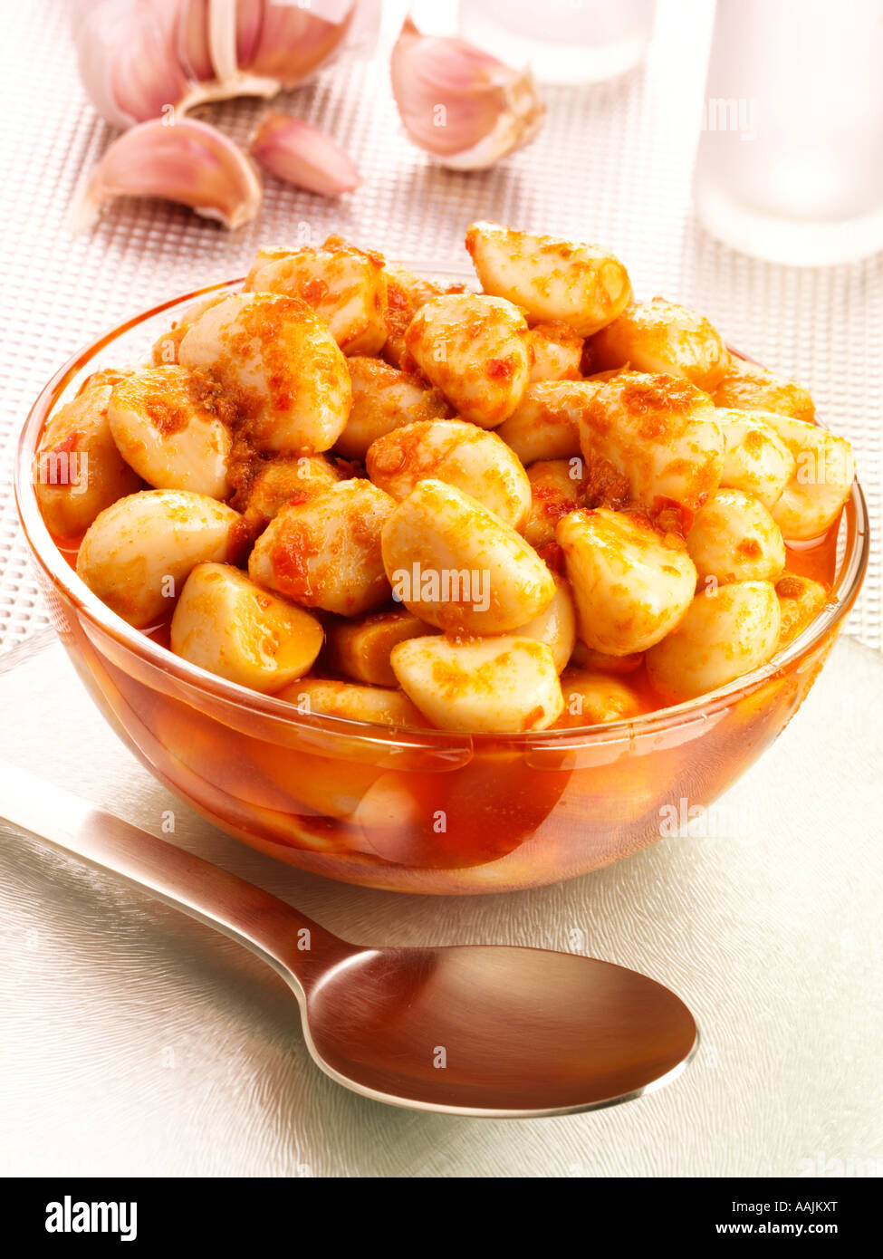 MARINATED GARLIC CLOVES Stock Photo Alamy