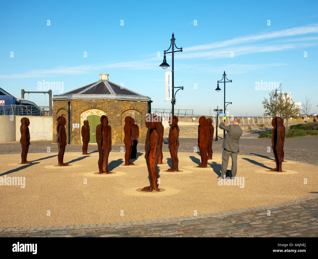 Peter Burke's iron men sculptures titled 
