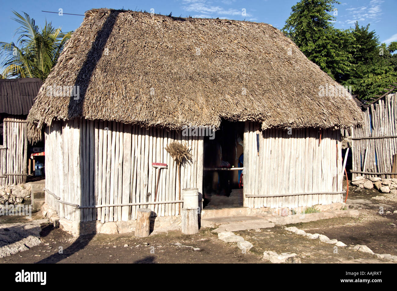 Typical Mayan house, Yucatan Stock Photo Alamy