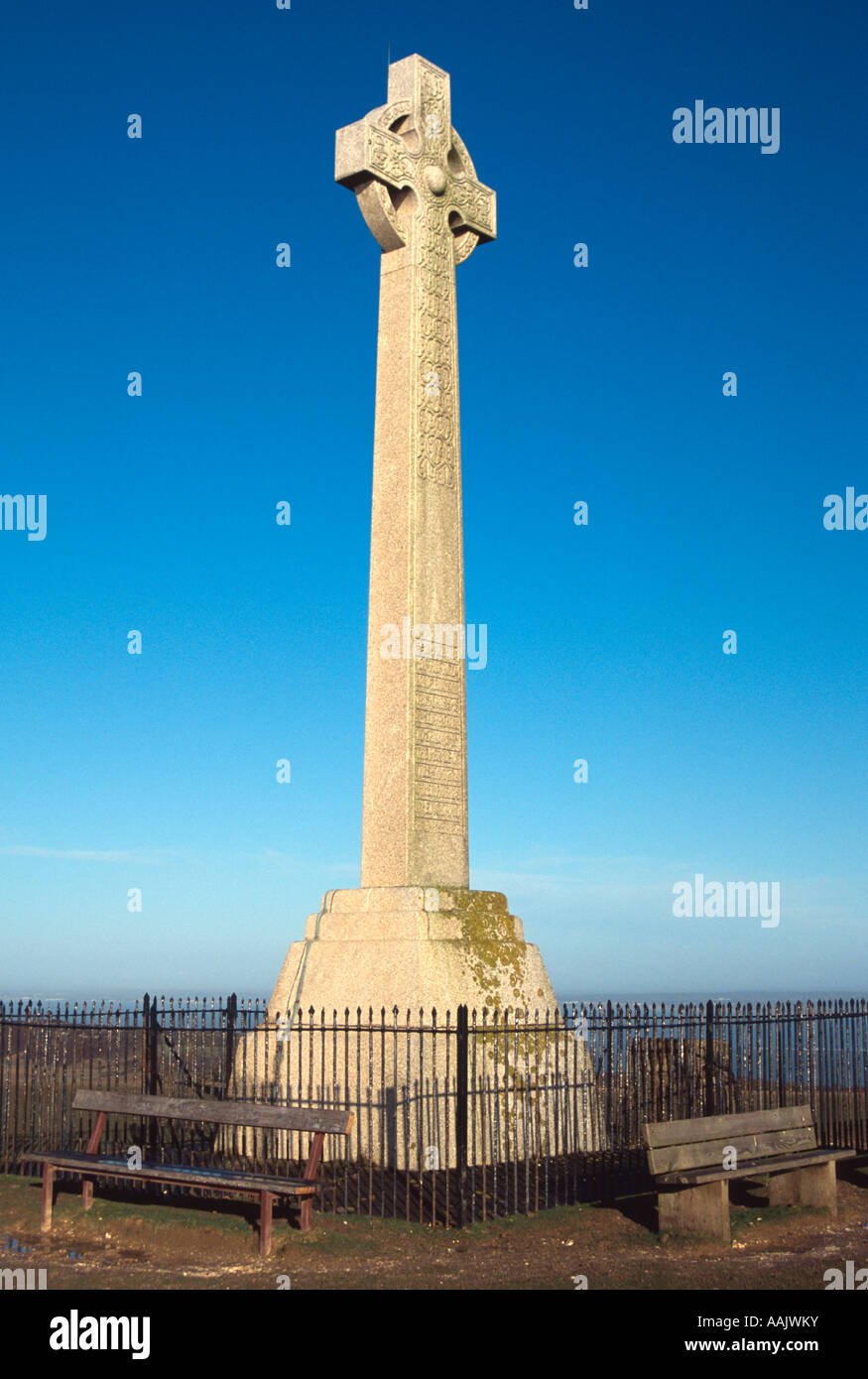 tennyson monument isle of wight england uk gb Stock Photo
