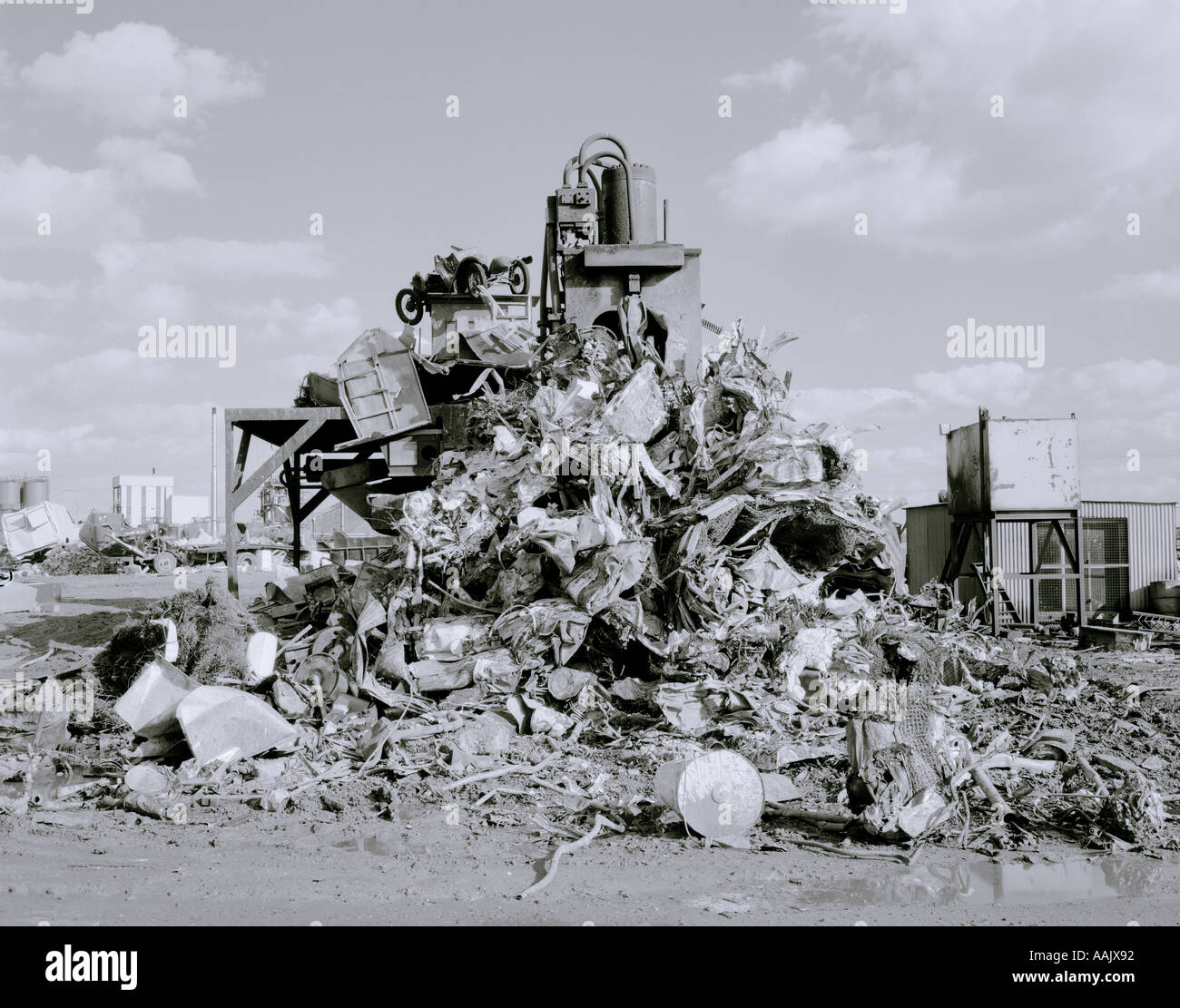 Rubbish Tip in London in England in Great Britain in the United Kingdom UK. Junk Refuse Modern Life Garbage Beauty Urban City Surrealism Stock Photo