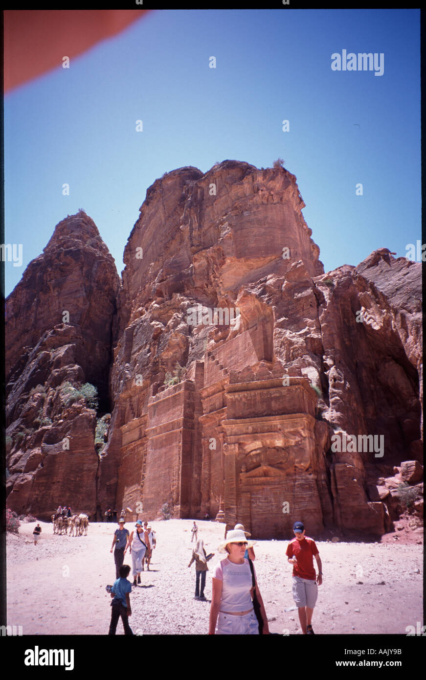 Ancient buildings carved from the rock in the Lost City of Petra Jordan,  used in Indiana Jones and the Last Crusade Stock Photo - Alamy