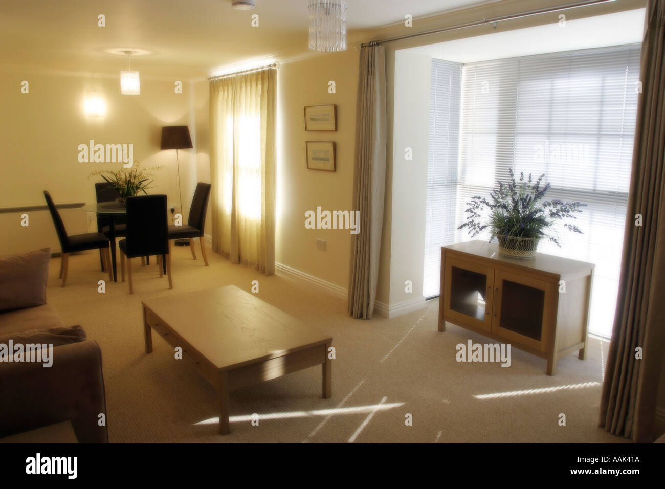 living room modern flat england english sitting room Stock Photo Alamy