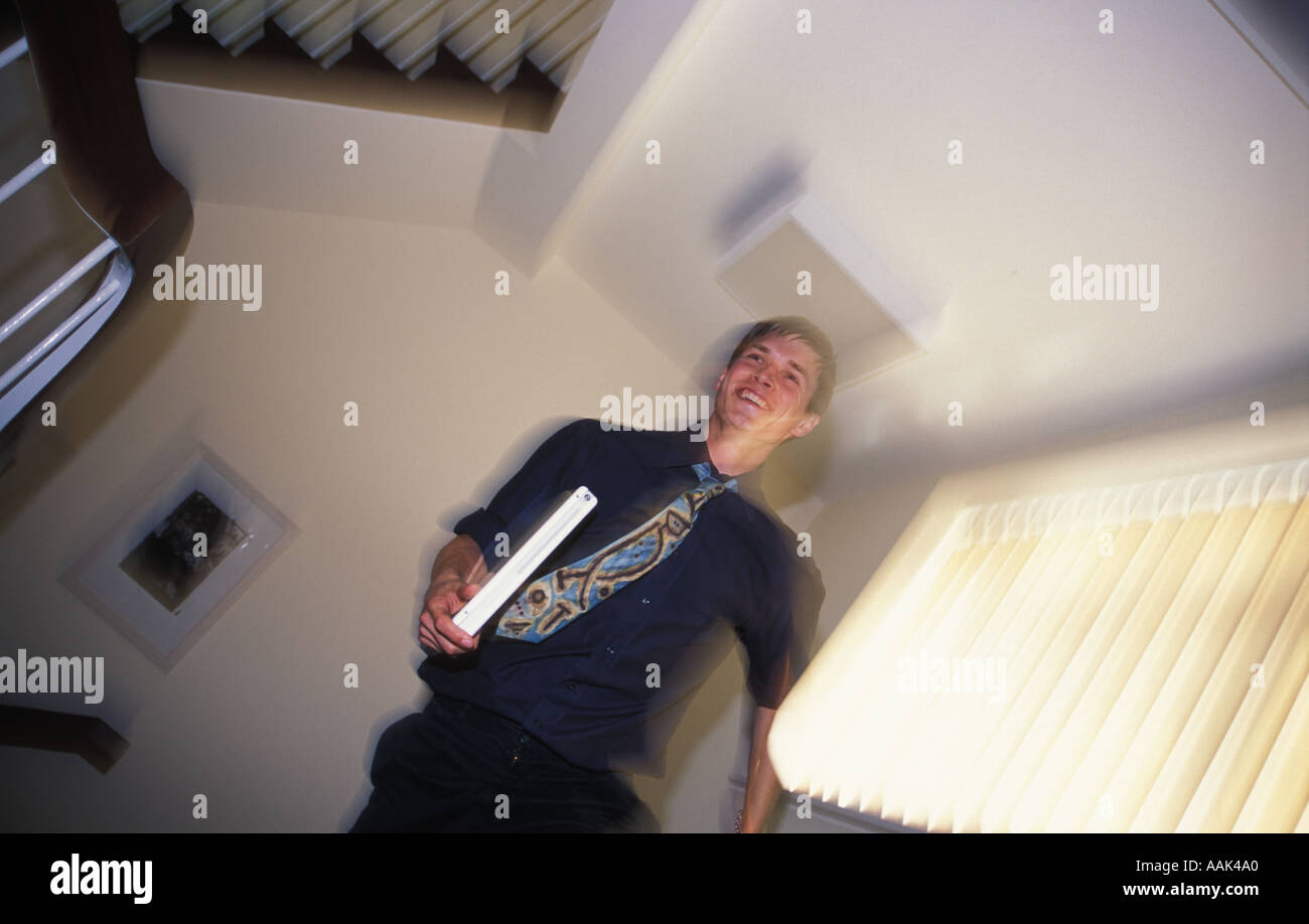 Young man in office Stock Photo