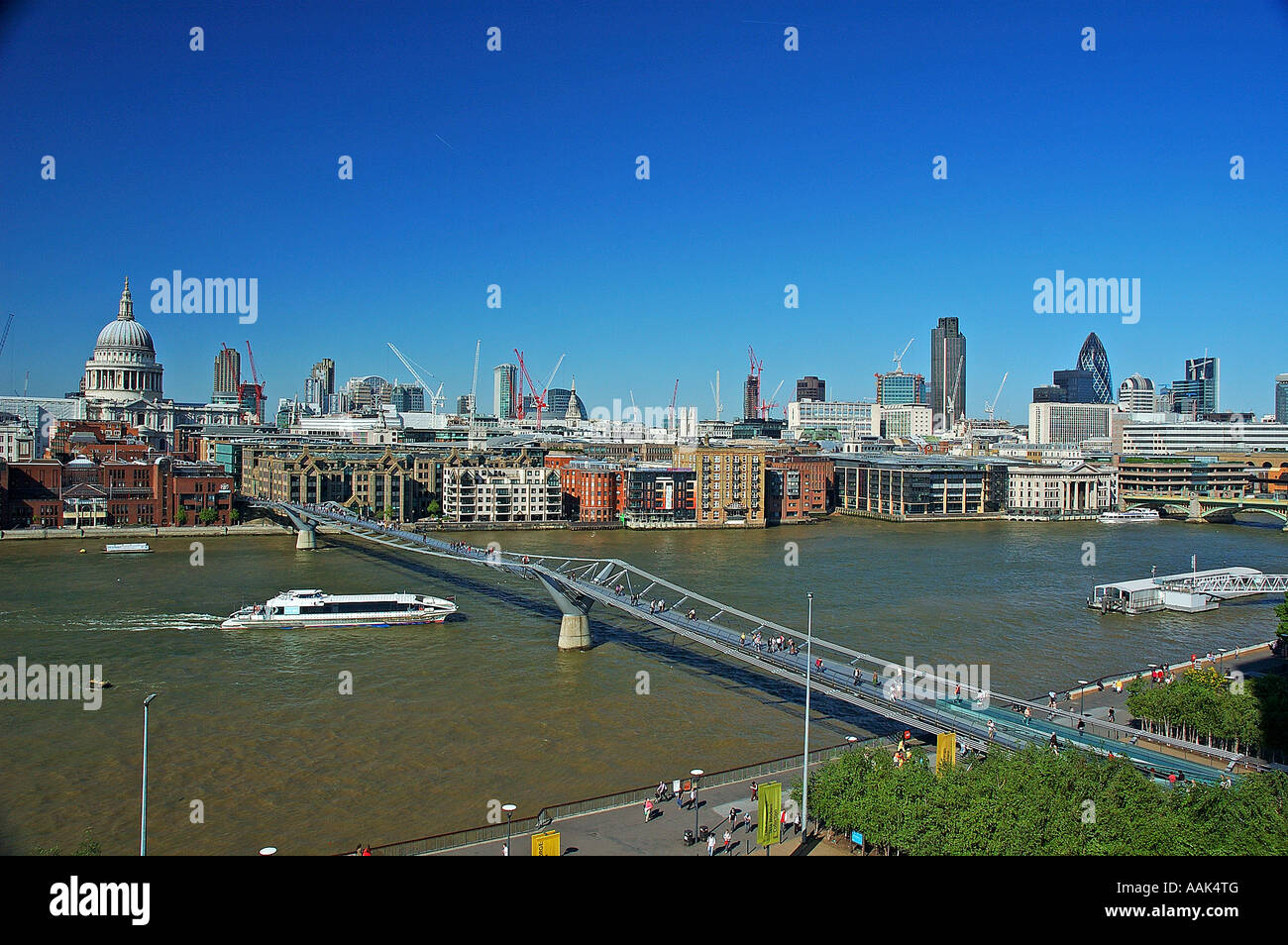 London Skyline & River Thames Stock Photo