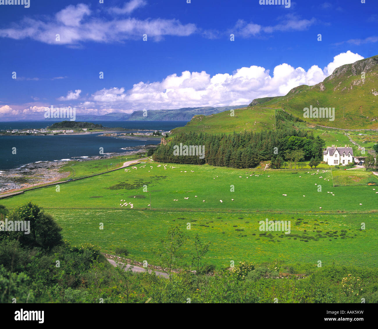 Argyll, Isle Of Seil, View To Easdale Stock Photo