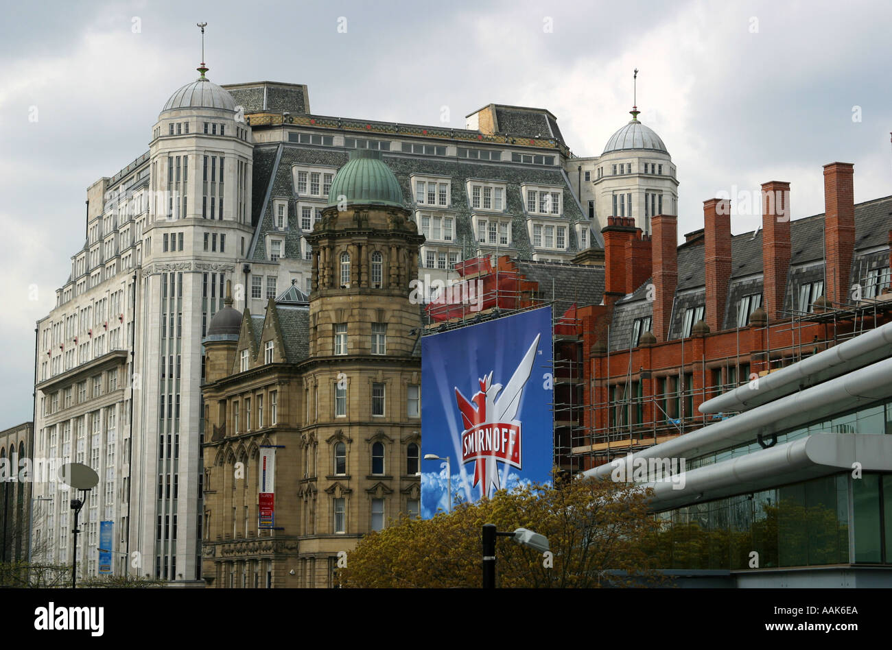 Corner of Deansgate and Peter Street Manchester UK Stock Photo Alamy