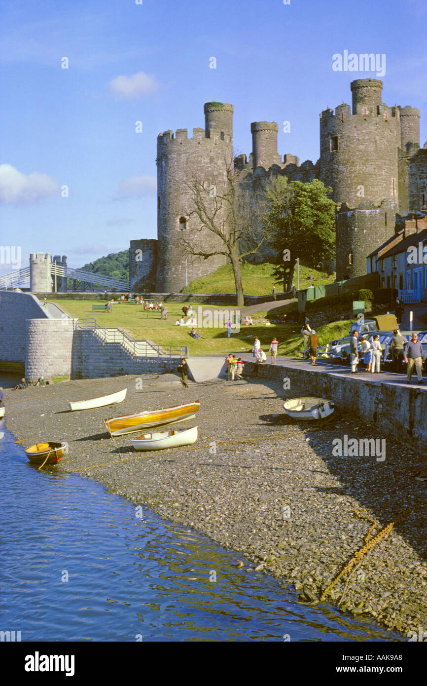 Wales Conway Castle Cymru Conwy Castell JMH0337 Stock Photo - Alamy