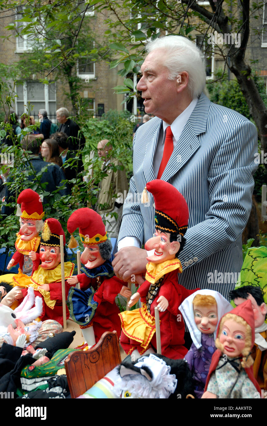Punch & Judy puppets in the grounds of St Pauls Church Covent Garden