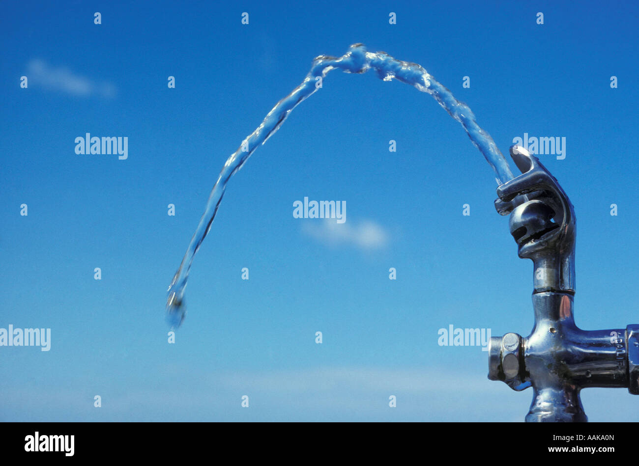 Drinking fountain with water coming from spout Stock Photo Alamy