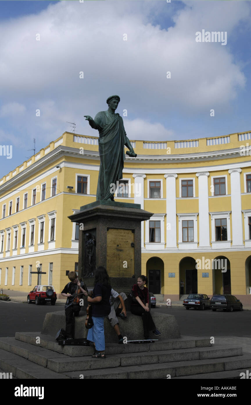 Odessa, Immanuil de Risheleu statue Stock Photo