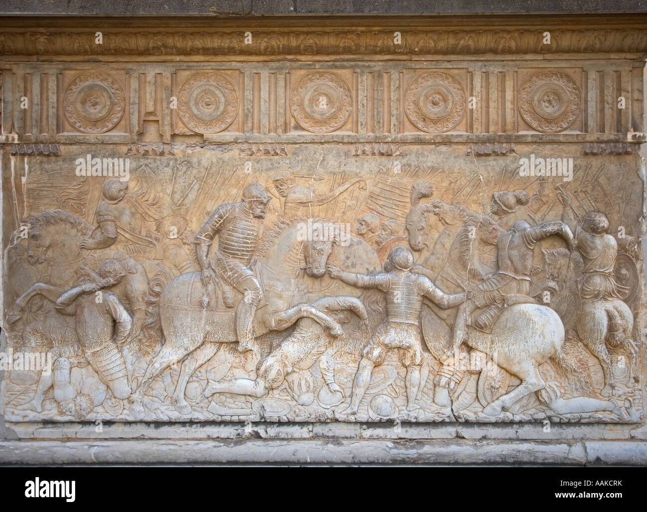 Intricate carving La Alhambra Granada Spain Stock Photo