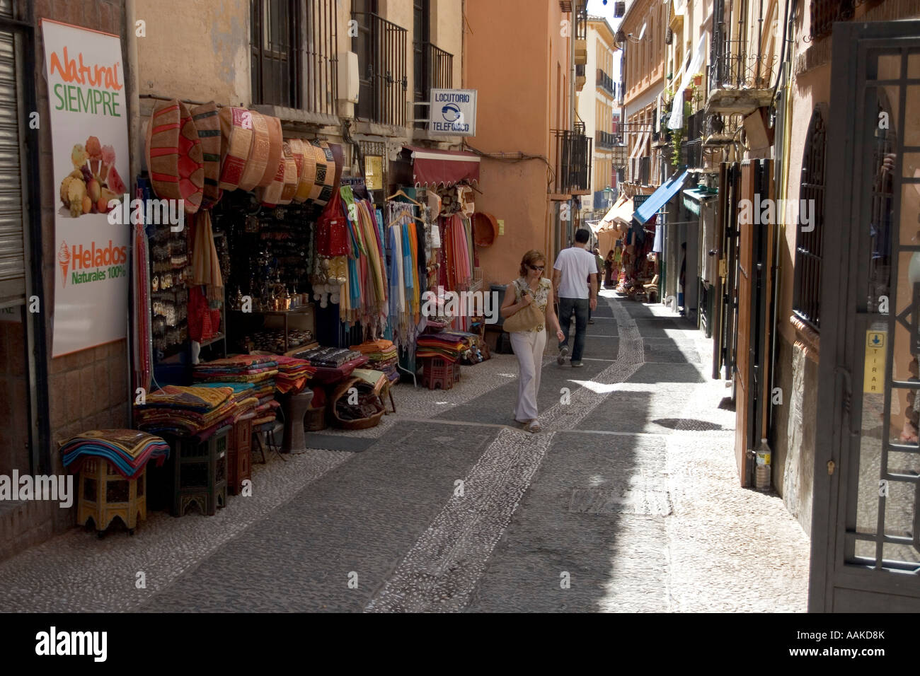 Small shops in Granada Andaucía Spain Stock Photo Alamy