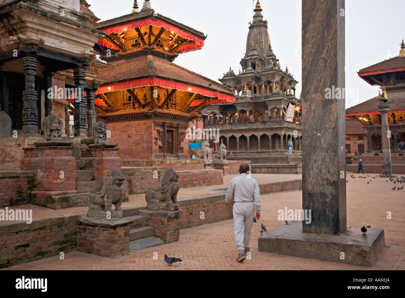 Winter dawn Patan Durbar Square Kathmandu Nepal Stock Photo Alamy