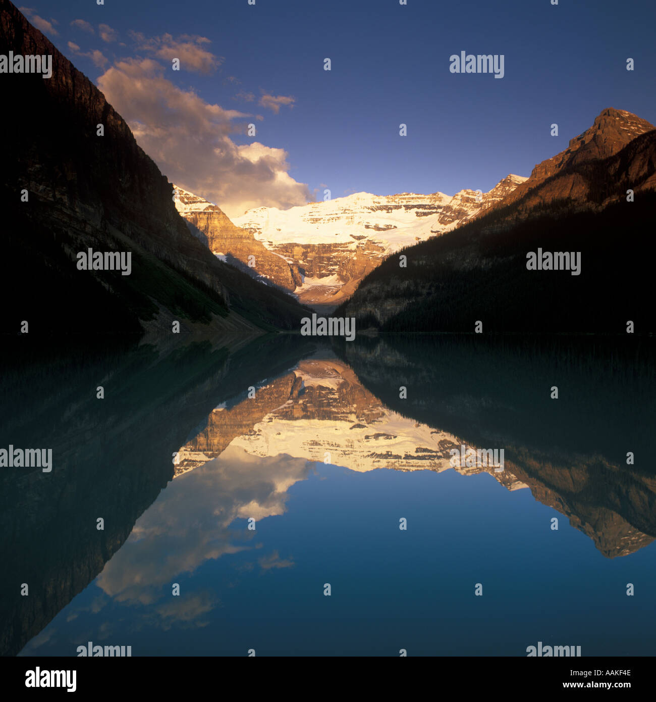 Sunrise at Lake Louise in Banff National Park Alberta Canada Stock ...