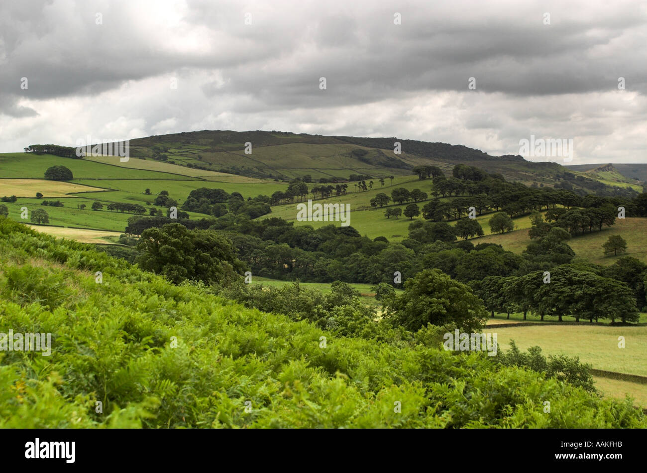 View From The Hanging Stone In The Peak District Stock Photo - Alamy