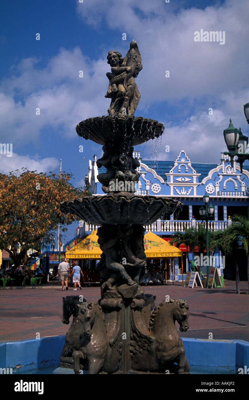 Aruba Oranjestad fountain downtown Stock Photo Alamy
