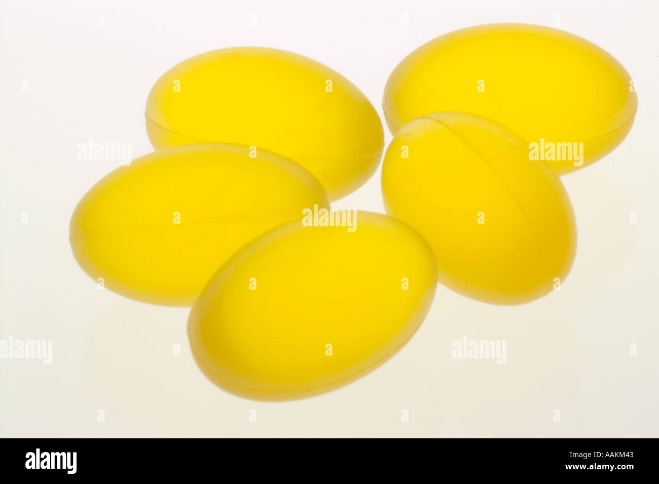 Omega 3 oil capsules Stock Photo