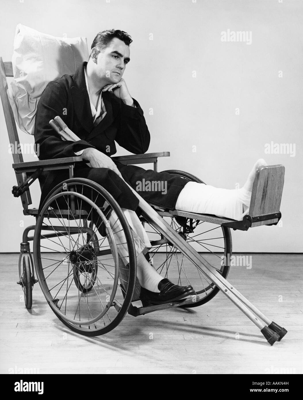 Man Broken Leg Wheelchair Stock Photos Man Broken Leg Wheelchair