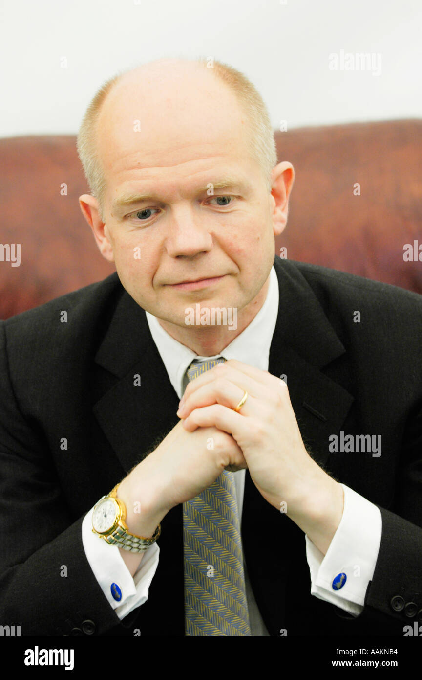 William Hague MP former Conservative Party leader pictured at The Guardian Hay Festival 2005 Powys Wales UK Stock Photo