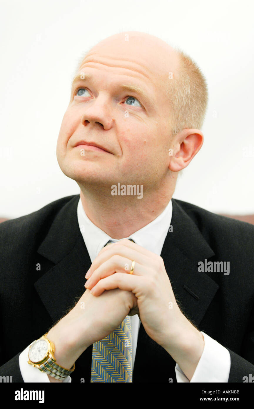 William Hague MP former Conservative Party leader pictured at The Guardian Hay Festival 2005 Powys Wales UK Stock Photo