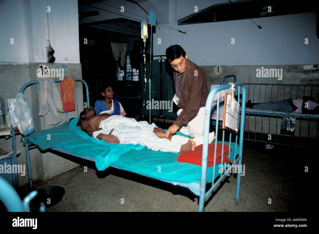 Rural Life – Patient Suffering from Arsenicosis - ‘Devil’s Water’ ‘Biggest mass poisoning of humans ever known’ reportage Stock Photo