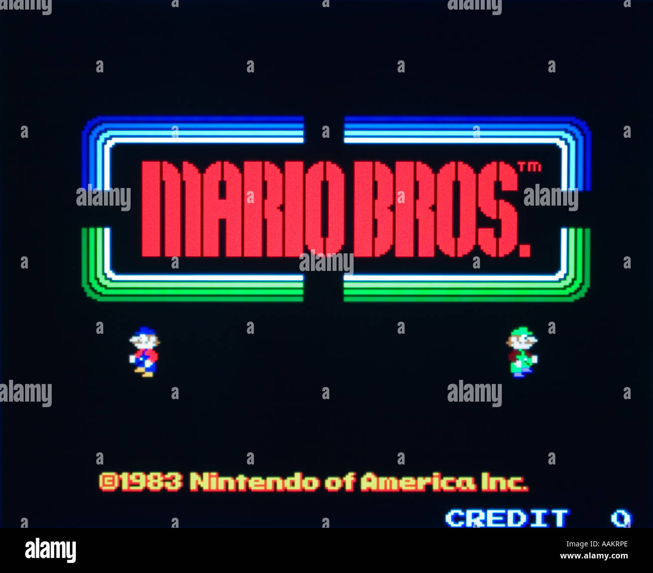 Mario Bros Nintendo of America 1983 vintage arcade videogame screenshot -  EDITORIAL USE ONLY Stock Photo - Alamy