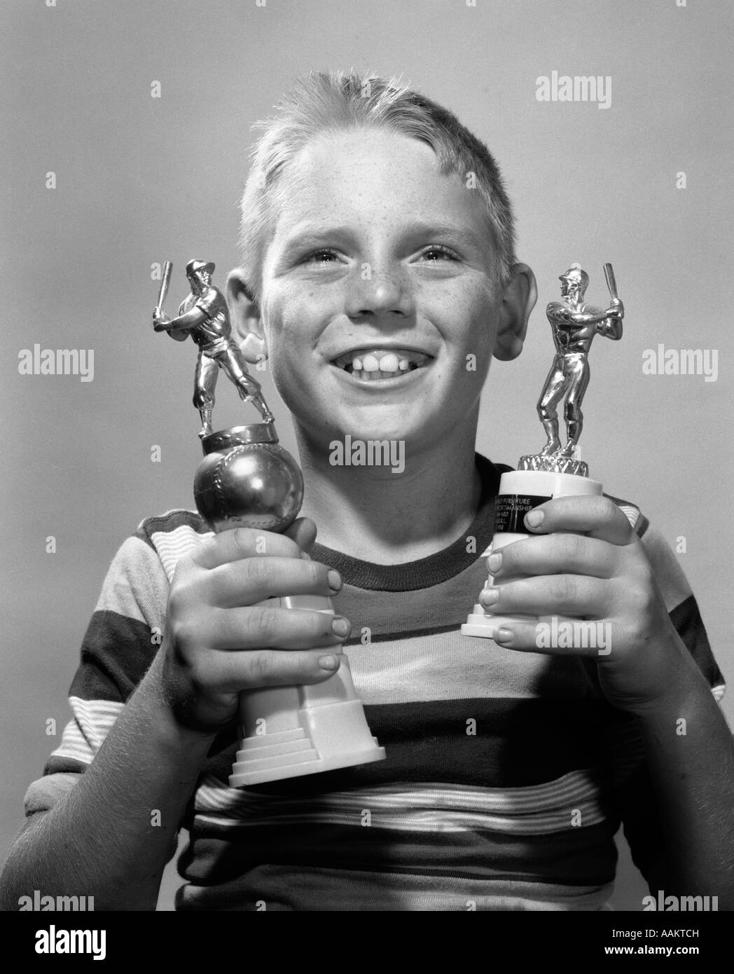 Paperboy Trophy Boy trophies Black and White Stock Photos & Images - Alamy