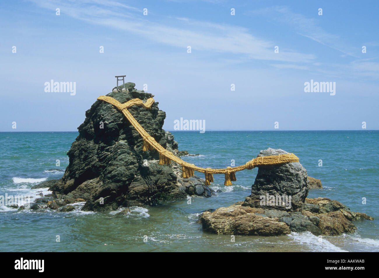 Japan Futami Meoto iwa wedded rocks Stock Photo