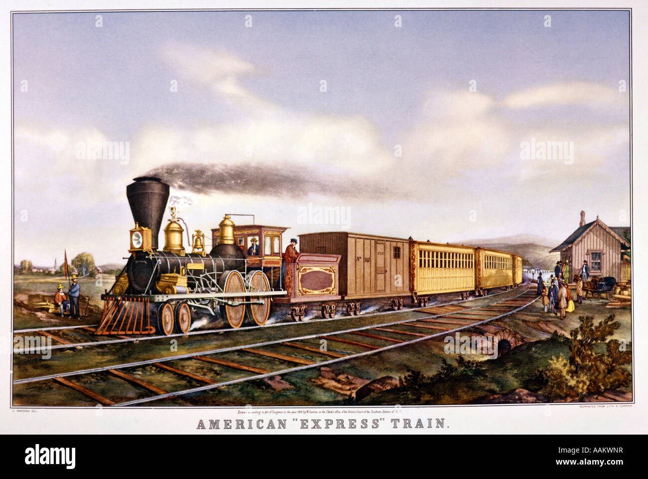 Trains in 1870s hi-res stock photography and images - Alamy