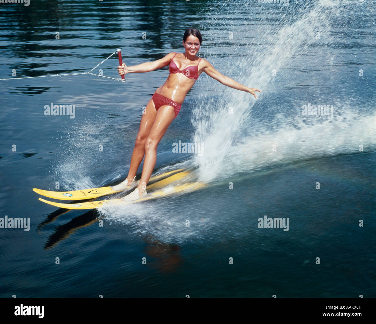 Young Girl Water Skiing AAKX0H 