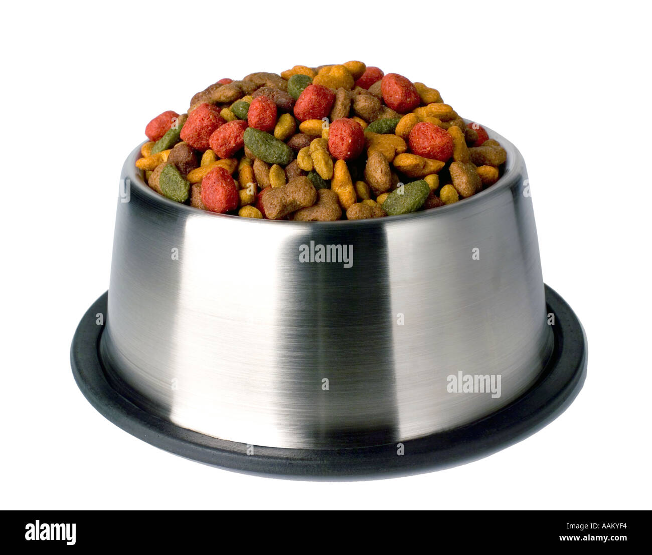 Dog food in bowl Stock Photo
