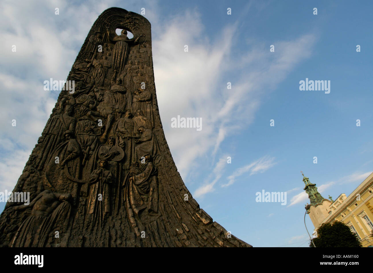 Lviv, Taras Schewtschenko / Sevcenko monument, ukrainian poet Stock ...