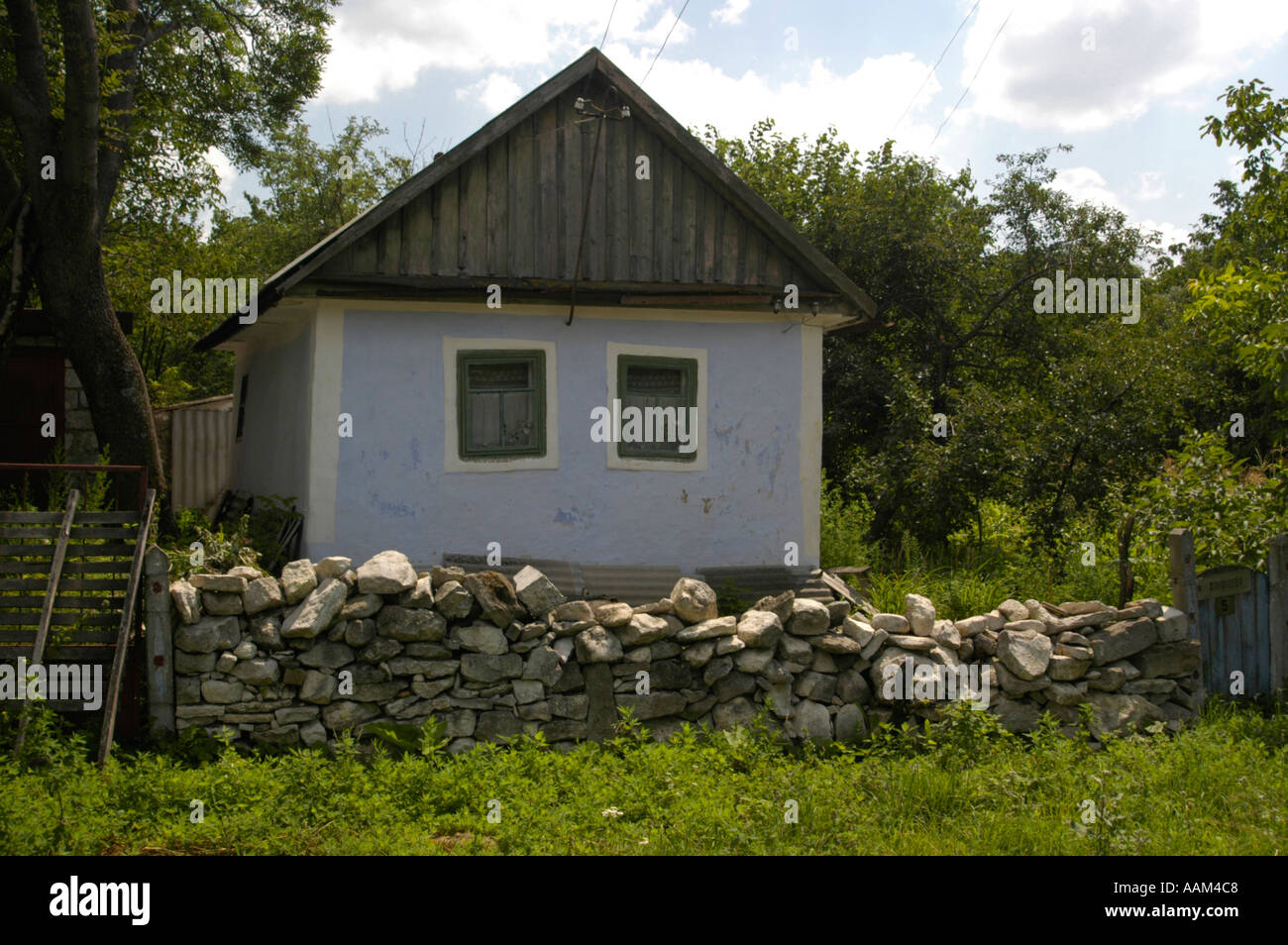 old farm house, stone wall Stock Photo - Alamy