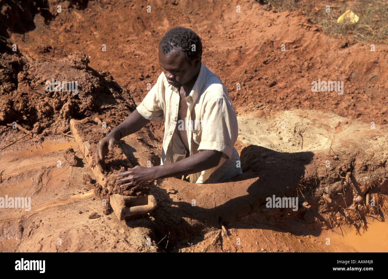 People at Work, Tools Filling the Form Box Africa Handmade Brick