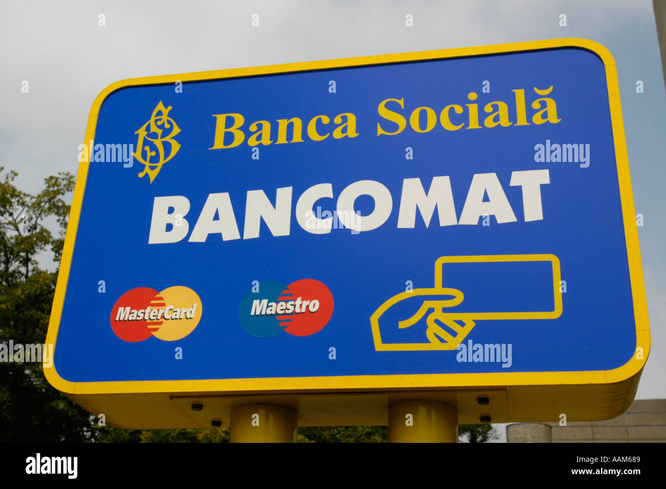 Chisinau, Bulevardul Stefan cel Mare, Banca Sociala Stock Photo