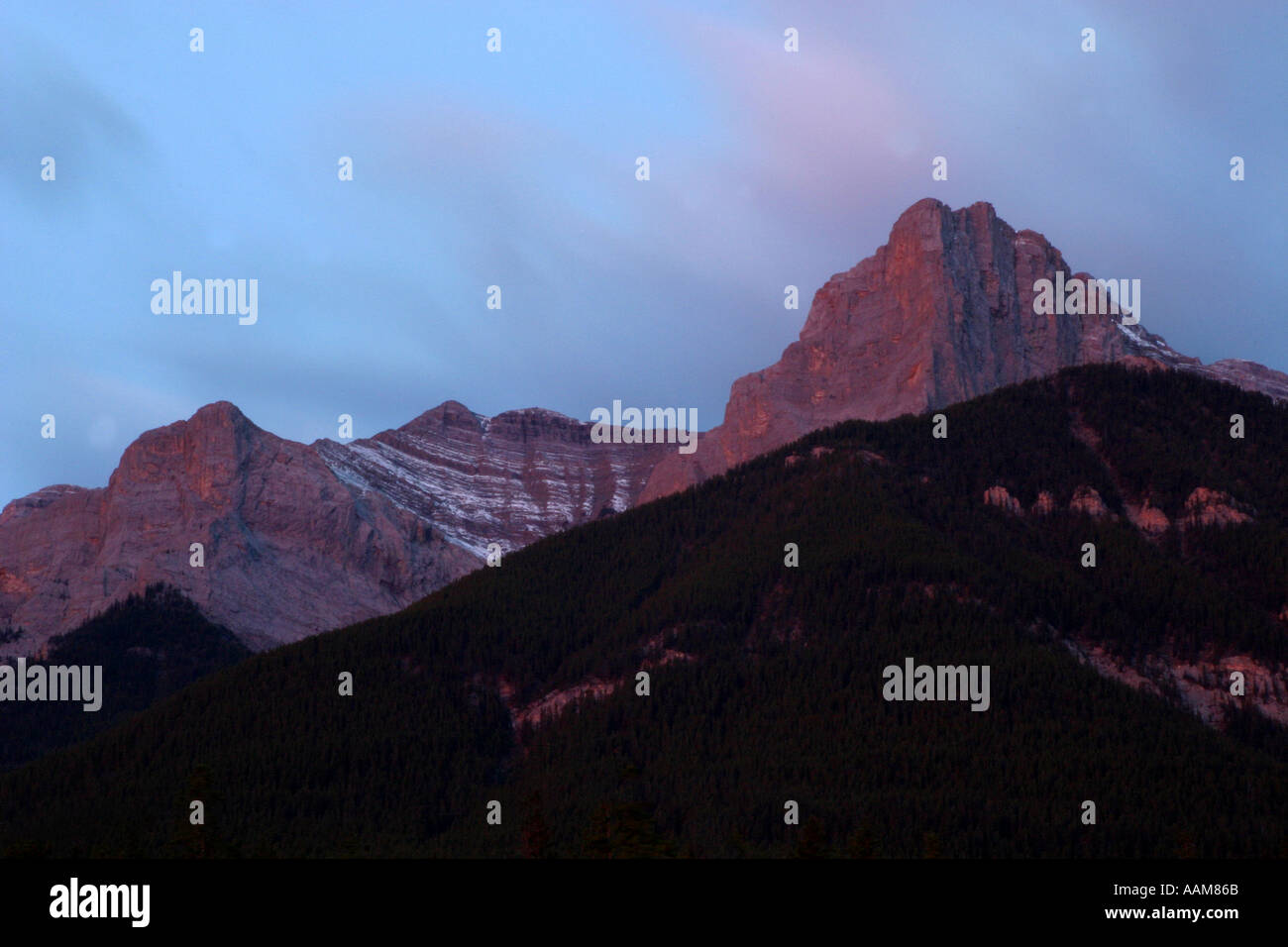Horizontal Sunrise in the Canadian Rocky Mountains Stock Photo - Alamy