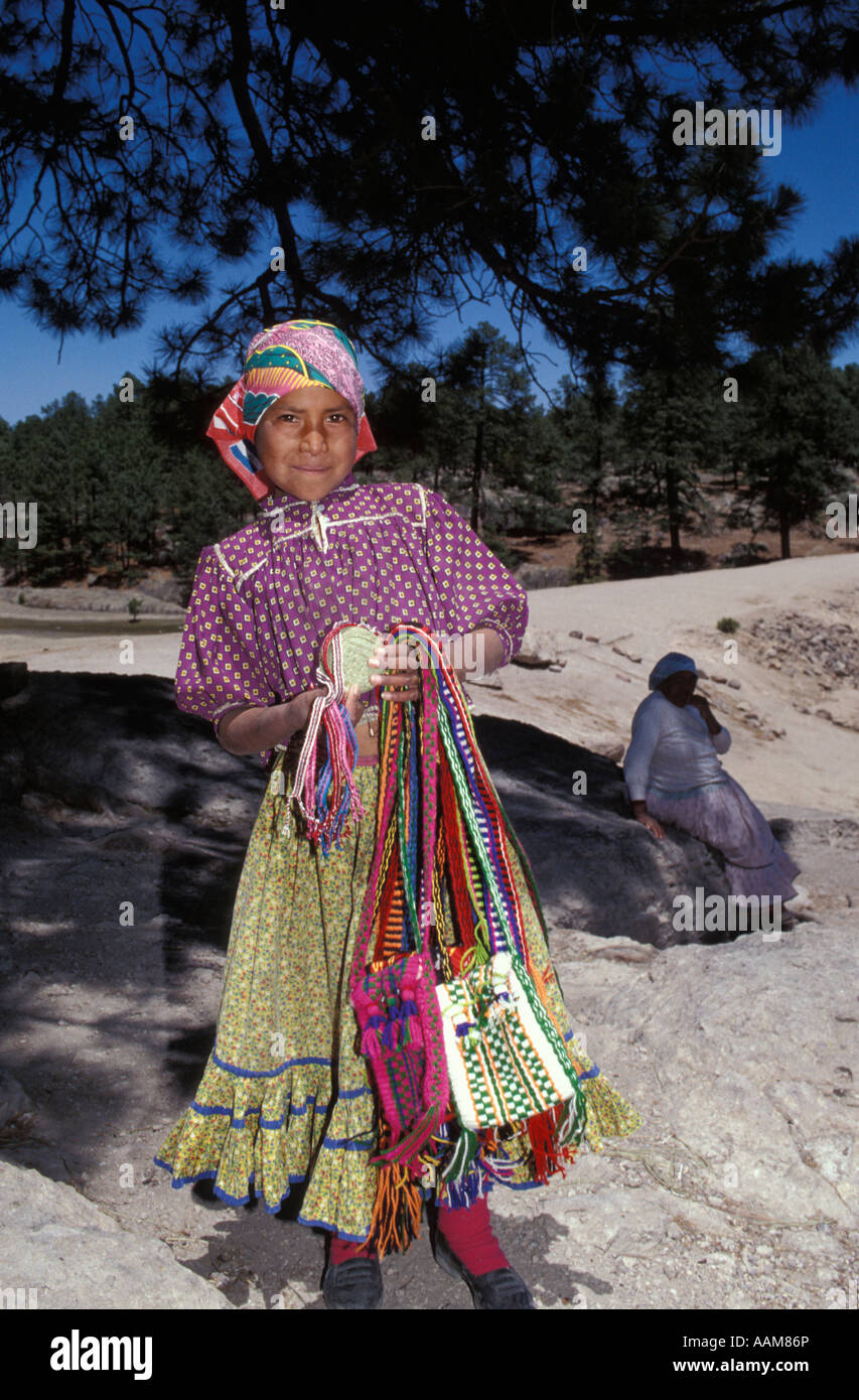 CHIHUAHUA MEXICO TARAHUMARA INDIAN GIRL Stock Photo Alamy