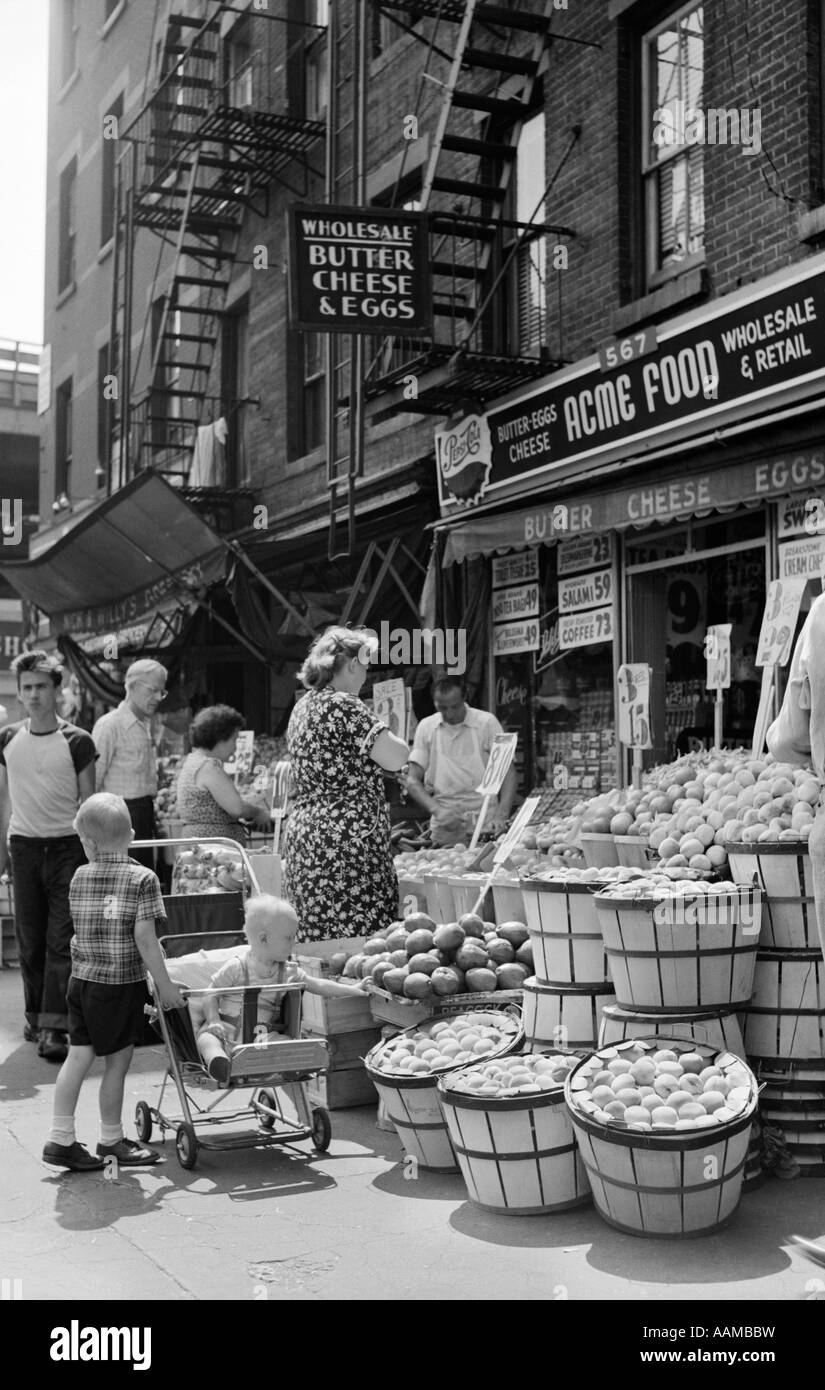 1960s OUTDOOR PRODUCE MARKET ON 9th AVE NEW YORK CITY Stock Photo Alamy