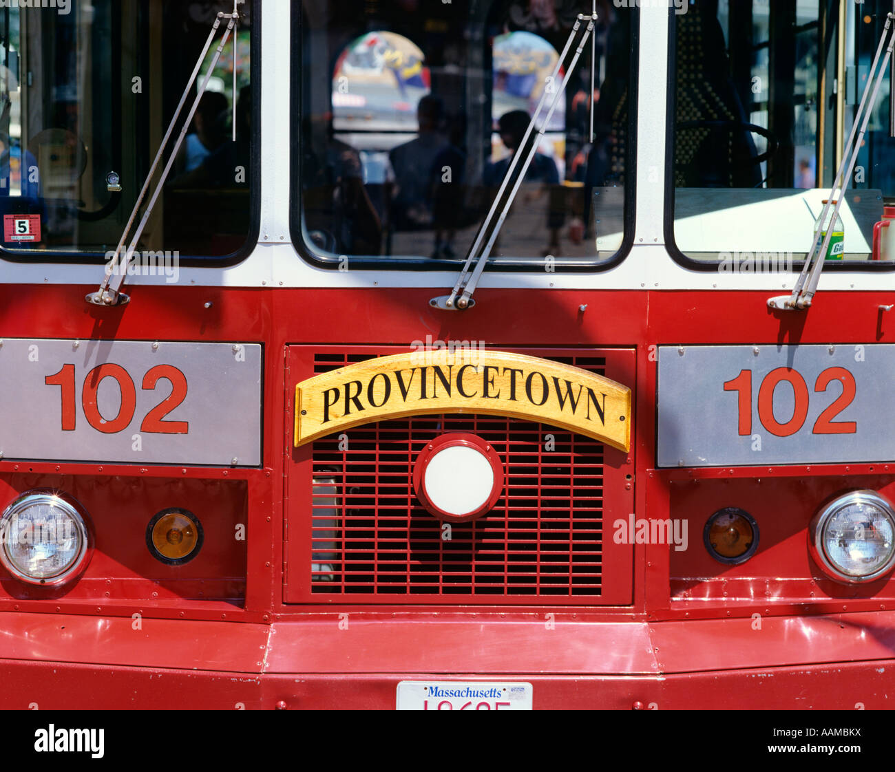 PROVINCETOWN CAPE COD MA PROVINCETOWN TROLLEY Stock Photo Alamy