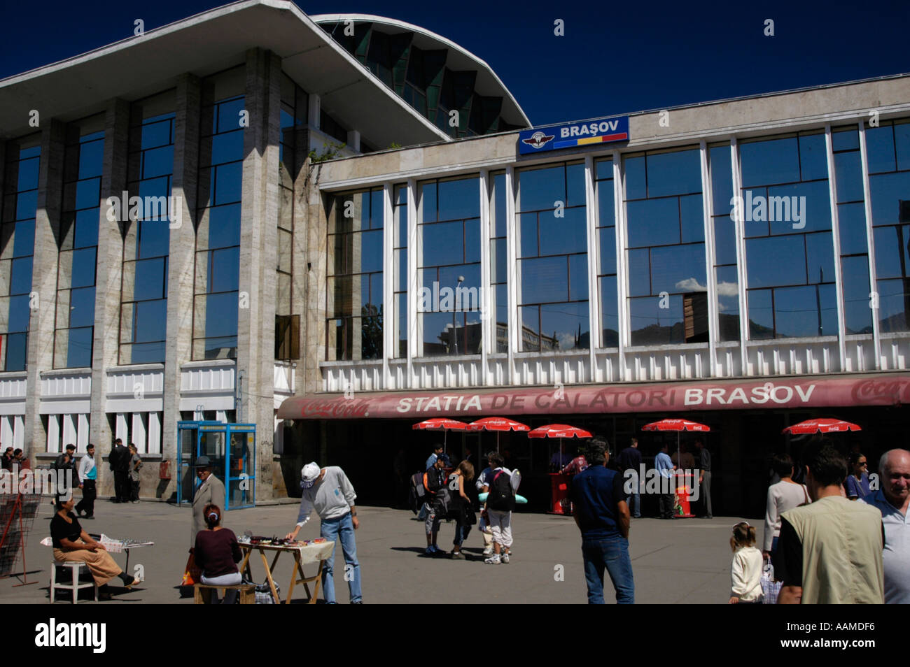 Brasov, railway station Stock Photo Alamy