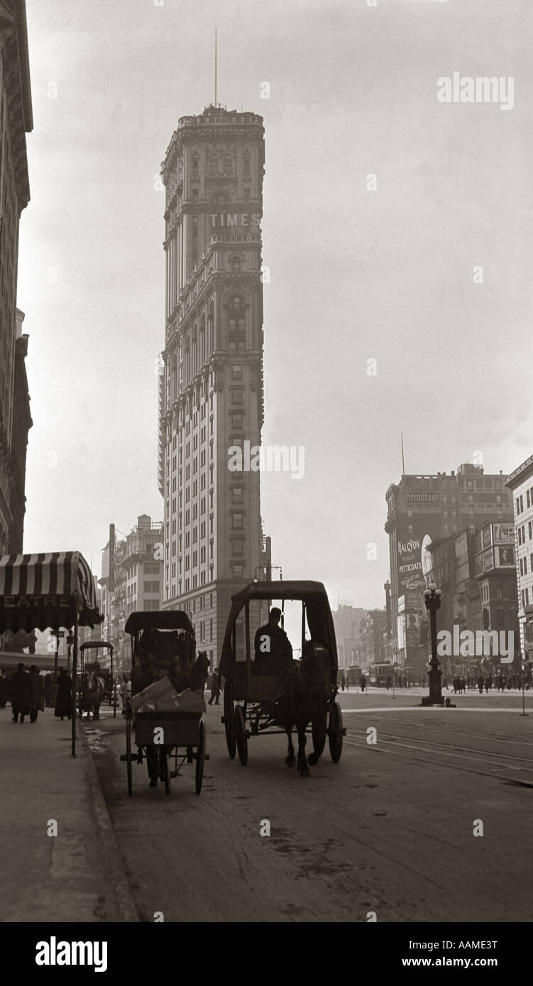 1900s 1904 TURN OF THE CENTURY NEW YORK CITY WITH HORSE & WAGON IN