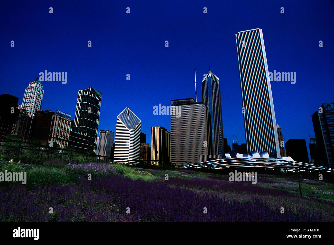 Chicago Skyline from Millennium Park Stock Photo - Alamy